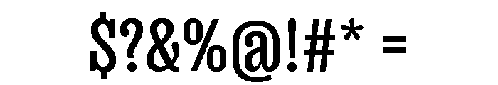 Right Slab Variable 18 Font OTHER CHARS