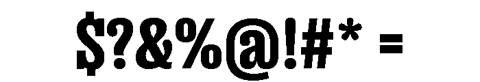 Right Slab Variable 20 Font OTHER CHARS