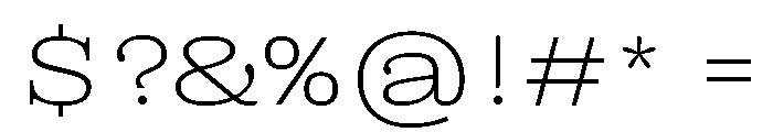 Right Slab Variable 43 Font OTHER CHARS