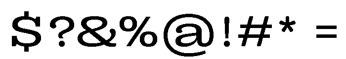 Right Slab Variable 45 Font OTHER CHARS