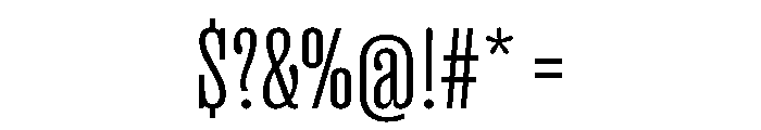 Right Slab Variable 9 Font OTHER CHARS