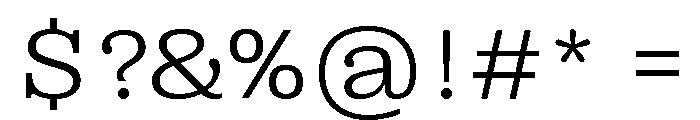 Right Slab Wide Variable 2 Font OTHER CHARS