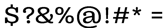 Right Slab Wide Variable 3 Font OTHER CHARS