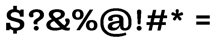 Right Slab Wide Variable 4 Font OTHER CHARS