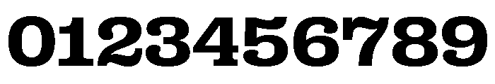 Right Slab Wide Variable 5 Font OTHER CHARS