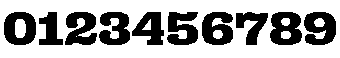 Right Slab Wide Variable 6 Font OTHER CHARS