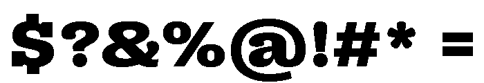 Right Slab Wide Variable 6 Font OTHER CHARS