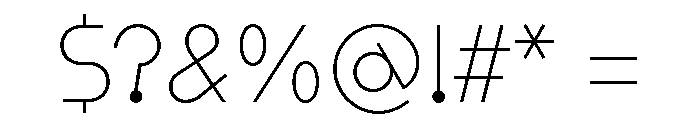 Rillus Extralight Font OTHER CHARS