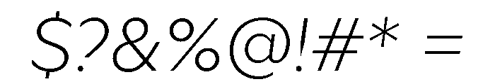Ritma ThinItalic Font OTHER CHARS