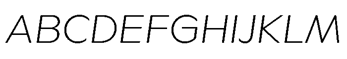 Ritma ThinItalic Font UPPERCASE
