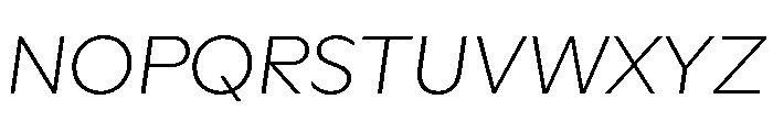 Ritma ThinItalic Font UPPERCASE