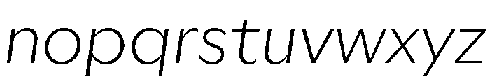Ritma ThinItalic Font LOWERCASE