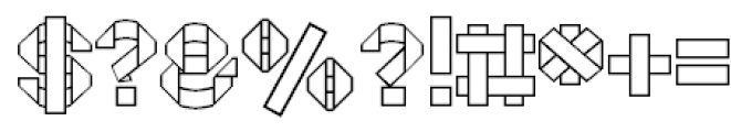 Ribbon Outline Font OTHER CHARS