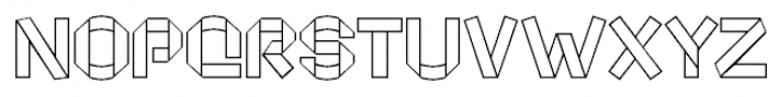 Ribbon Outline Font UPPERCASE