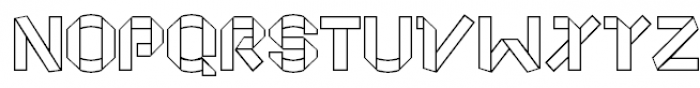 Ribbon Outline Font LOWERCASE