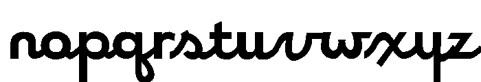 Ribjoint Regular Font LOWERCASE