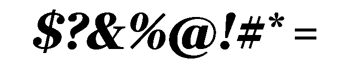 Richmond Display Bold Italic Font OTHER CHARS
