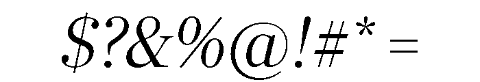 Richmond Display Light Italic Font OTHER CHARS