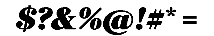 Richmond Display Ultra Black Italic Font OTHER CHARS