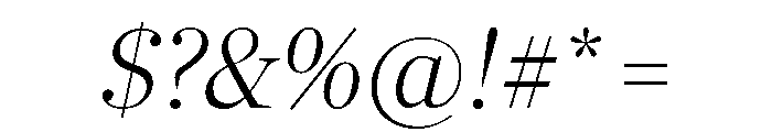Richmond Display Ultra Light Italic Font OTHER CHARS