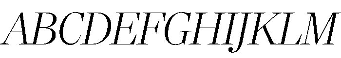 Richmond Display Ultra Light Italic Font UPPERCASE