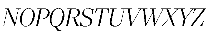 Richmond Display Ultra Light Italic Font UPPERCASE