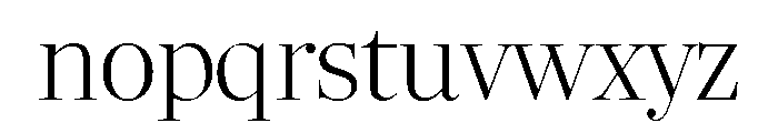 Richmond Display Ultra Light Font LOWERCASE