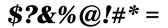 Richmond Text Black Italic Font OTHER CHARS