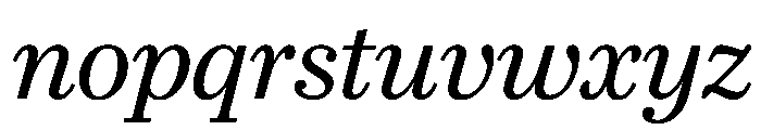 Richmond Text Italic Font LOWERCASE