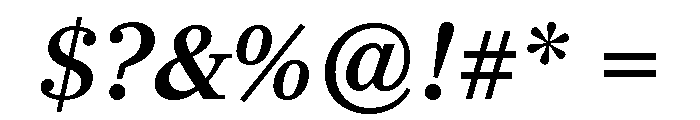 Richmond Text Medium Italic Font OTHER CHARS