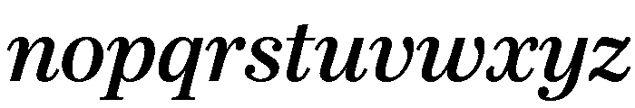 Richmond Text Medium Italic Font LOWERCASE