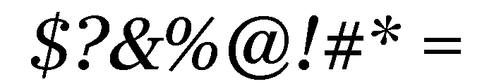 Richmond Text Regular Italic Font OTHER CHARS
