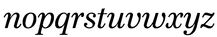 Richmond Text Regular Italic Font LOWERCASE