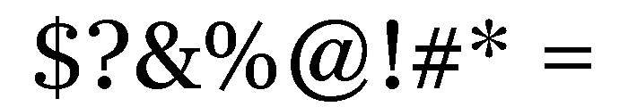 Richmond Text Regular Font OTHER CHARS