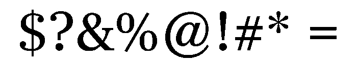 Richmond Text Font OTHER CHARS