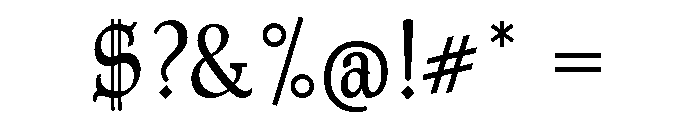 Ridley Regular Font OTHER CHARS