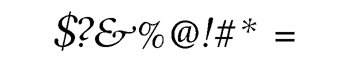 Rilke Book Italic Font OTHER CHARS