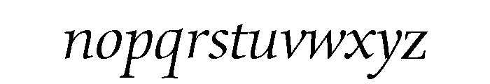 Rilke Book Italic Font LOWERCASE