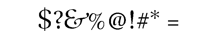 Rilke Book Font OTHER CHARS