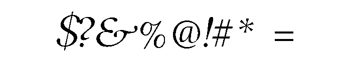 Rilke Display Book Italic Font OTHER CHARS