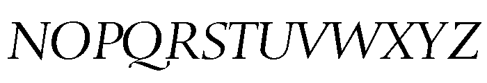Rilke Display Book Italic Font UPPERCASE