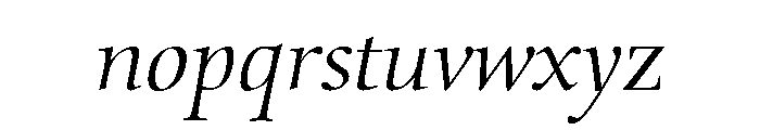 Rilke Display Book Italic Font LOWERCASE