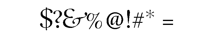 Rilke Display Book Font OTHER CHARS