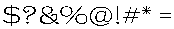 Riquet Extra Light Font OTHER CHARS