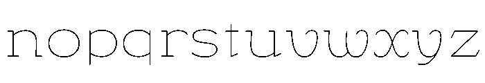 Riquet Thin Font LOWERCASE