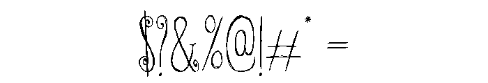 Ritornelos Medium Font OTHER CHARS
