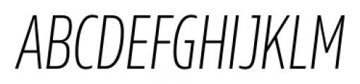 Rleud Condensed Extra Light Italic Font UPPERCASE