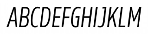 Rleud Condensed SC Light Italic Font LOWERCASE