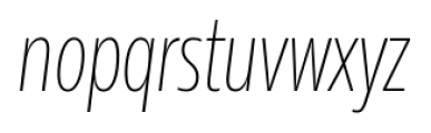 Rleud Condensed Thin Italic Font LOWERCASE