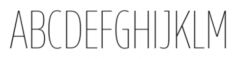 Rleud Condensed Ultra Light Font UPPERCASE